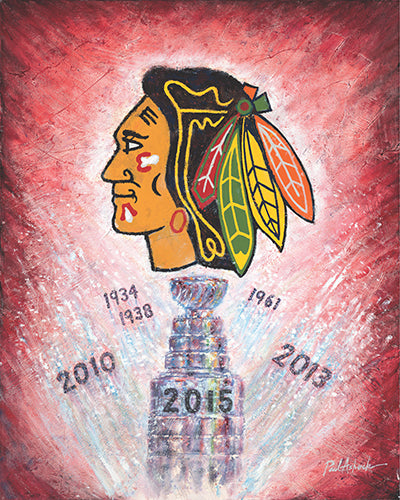 chicago blackhawks painting