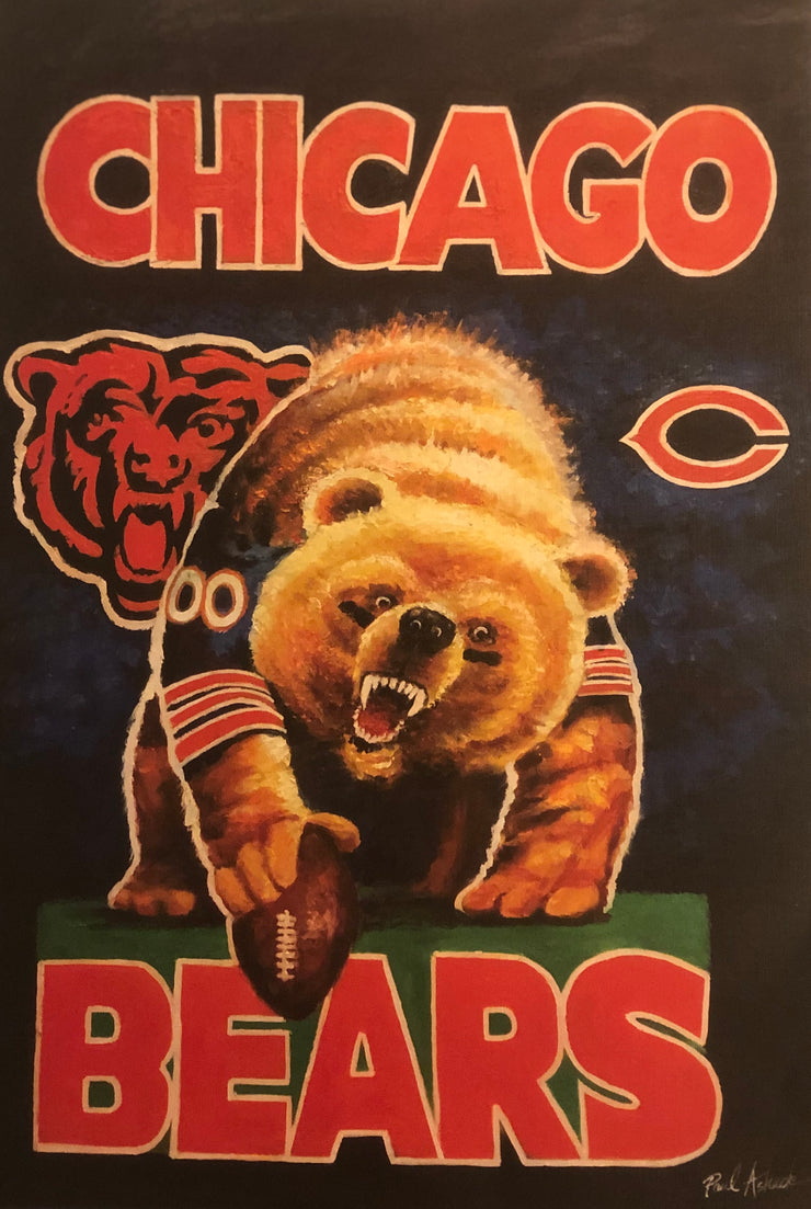 chicago bears prints for sale, chicago bears, Chicago bears art for sale, prints, oil, canvas, Chicago sports art for sale, chicago prints for sale, gifts for chicago bears fan, gift for guys, gifts for guys