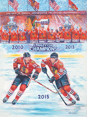 Patrick kane oil, Jonathan toews print, Blackhawk Stanley cup print, Stanley cup 2015 art work, chicago Blackhawks prints, gifts for blackhawks fans, gifts for guys, gifts for hockey fans