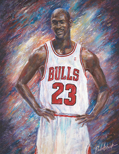 Michael Jordan chicano bulls basketball oil painting