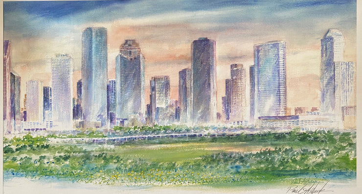 Houston Skyline Painting
